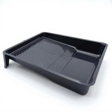 Imagem de Bandeja Para Pintura Plástica Pequena Preta 400ML Ideal para Rolos Até