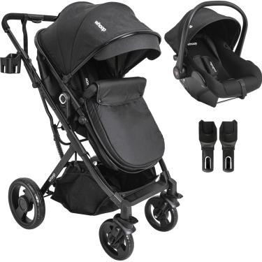 Imagem de Carrinho de Bebe Kiddo Vox II Bebe Conforto Colinho Preto