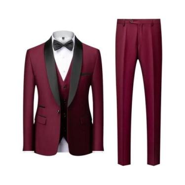 Imagem de Terno Masculino Casual De Negócios Para Casamento E Festa, Tamanhos M-