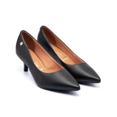 Imagem de Sapato Scarpin Vizzano Feminino Salto Baixo 5 cm Bico Fino Confortável