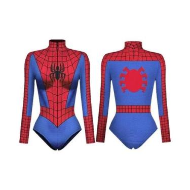 Imagem de Maiô Feminino De Uma Peça Cosplay Homem-Aranha Macacão Roupa De Banho 