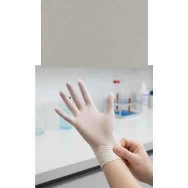 Imagem de Luvas Vinil Transparente Tamanho M 100 Unid - Proteção Confo - Congrat