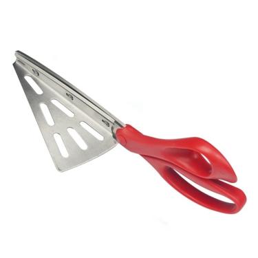 Imagem de Tesoura Profissional de Pizza Walfos, Tesoura Aço Inoxidável Antiaderente com Cabo Borracha Macia