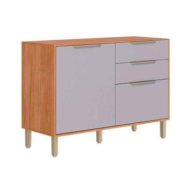 Imagem de Gabinete com Tampo Cozinha Áurea 2 Portas 2 Gavetas 100% MDF 120CM Cinamomo