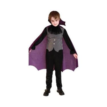 Imagem de Fantasia De Vampiro Para Crianças Para O Halloween, Traje Assustador P