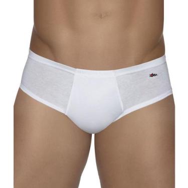 Imagem de Cueca Zorba Slip 172 Light 100% Algodão Com Abertura, GG, Branco