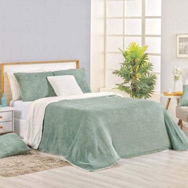 Imagem de Cobertor Canada King Size 1 Peça Dupla Face Fleece E Sherpa 100% Poliéster - Fendi