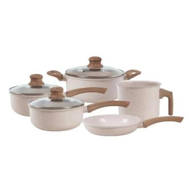 Imagem de Jogo De Panelas Cerâmico Triplo Indução Tuut Ecoglid 5 Peças