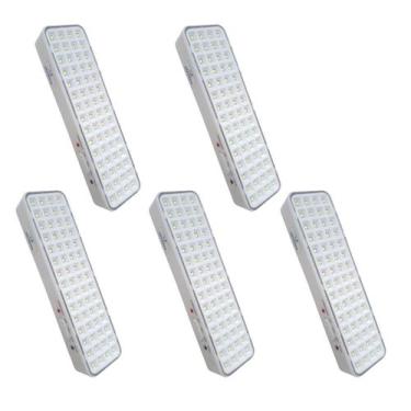 Imagem de Kit 5 x Luminaria 60 leds 12V 24V pra central luz emergência - Utronix