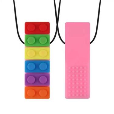 Imagem de Mordedor Sensorial Silicone - SEM MARCA, Rosa escuro