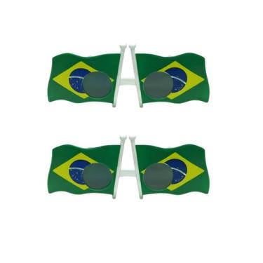 Imagem de Kit 2 Óculos Escuros Bandeira do Brasil Copa Do Mundo - Zein