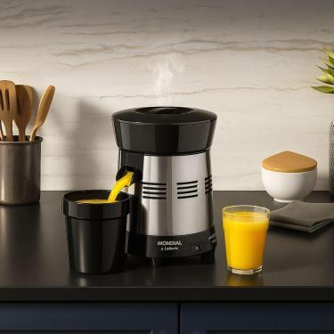 Imagem de Extrator de Frutas Premium Turbo E-10 Capacidade 1L Motor 250W Bivolt Aço Inox Preto Mo...