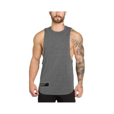 Imagem de Camiseta Sem Mangas Respirável Para Homens, Top De Algodão Para Academ