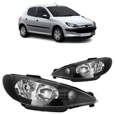 Imagem de Farol Dianteiro 206 1999 A 2010 Máscara Negra - Automotive Imports, Di