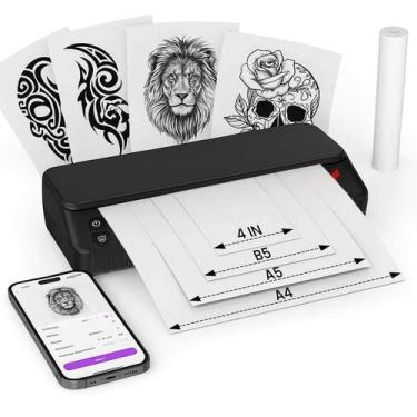 Imagem de Impressora Portátil Usb Bluetooth Para Tatuagem A4 Mhtp8008 - MIXTOU, 
