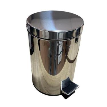 Imagem de Lixeira com Pedal 3 Litros Inox Escovado Balde Removível para Banheiro