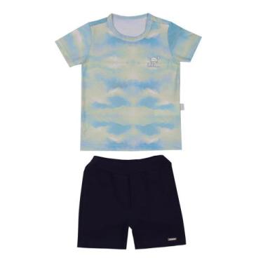 Imagem de Conjunto Bebê Menino Le Bhua Paraíso Camiseta + Bermuda 407 - Le Bhua 