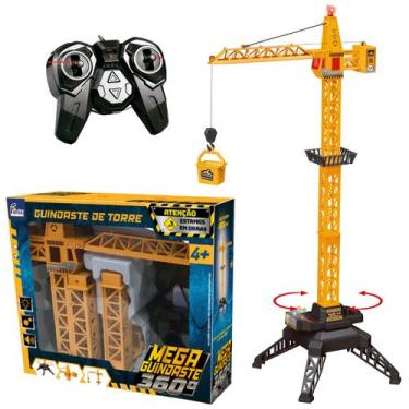 Imagem de Guindaste De Brinquedo Com Controle Remoto 80Cm Miniatura Construção R