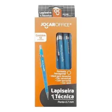 Imagem de Lapiseira Técnica Triangular 0.7mm Azul Hexagonal Profissional 12 unid