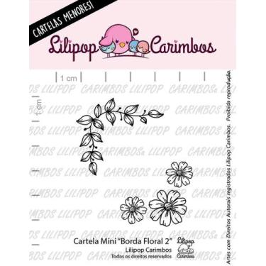 Imagem de Cartela de Carimbos Mini Borda Floral 2 - Lilipop - Lilipop Carimbos