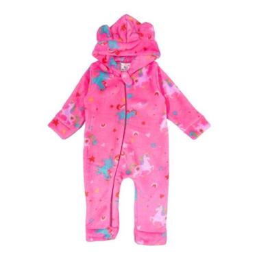 Imagem de Macacão Pelúcia Fleece Bebe Infantil Zíper Quentinho P/ Frio - AG Indu
