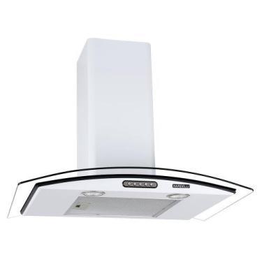 Imagem de Coifa de Parede 70cm Vidro Curvo Slim Nardelli White, 110V