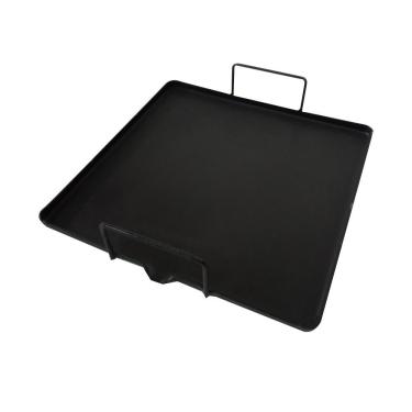 Imagem de Chapa Bifeteira Avulsa 32x32x1,5 em Aço Carbono com Alça para Grelhar Alimentos Preto Progás