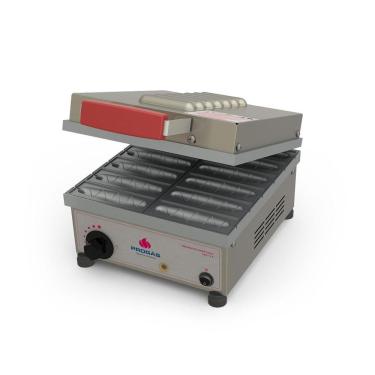 Imagem de Prensa Elétrica de Crepes Suíço PRK12E 12 Cavidades Termostato 110V Prata Estrutura Inox Progás
