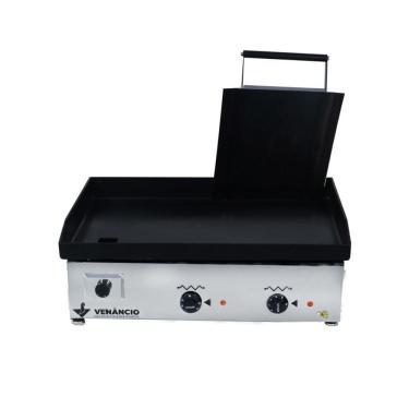 Imagem de Chapa Bifeteira Elétrica CE65P com Prensa Inox 66cm 1800W 220V Metalúrgica Venâncio