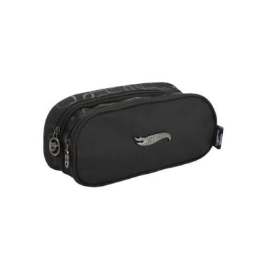 Imagem de Estojo Escolar Duplo HotWheels Original Premium - Luxcel, PRETO
