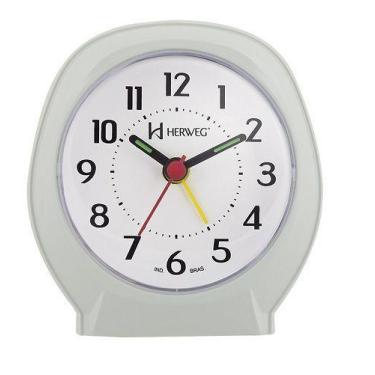 Imagem de Relógio Despertador Herweg Quartz 2634 072 Verde Claro Acinzentado