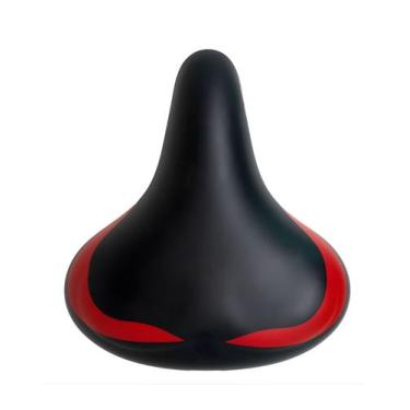 Imagem de Selim Selle Royal Shock Linhas Prata C/Carrinho, Vermelho, 265mm