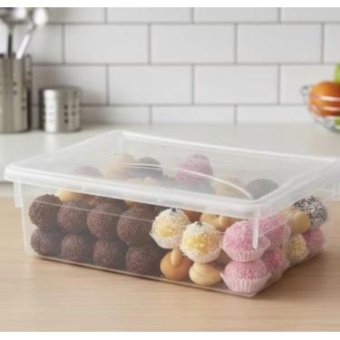 Imagem de Kit 04 Caixas Multiuso 2,5 Litros com Tampa para Carnes Aves Salgados 