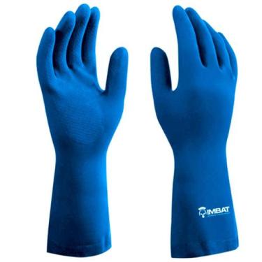 Imagem de Luvas De Látex Azul Com Forro Número 7 Imbat Multiuso - INDEPENDENCE