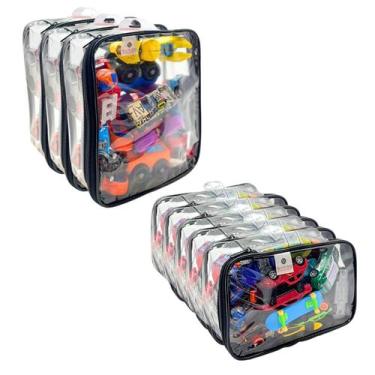 Imagem de Kit 8 Organizadores Brinquedos PVC bubag 5 PP 3P, Preto