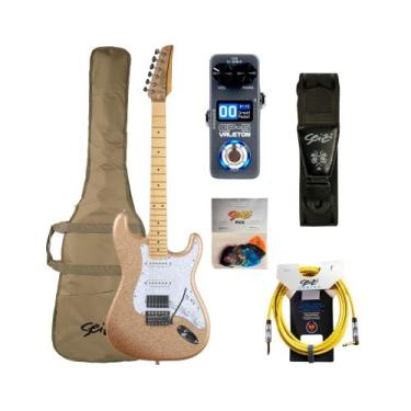 Imagem de Kit Guitarra Seizi Fun Musashi Desert Gold Sparkle + Acessórios