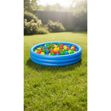 Imagem de Piscina Infantil Inflável 180L + 100 Bolinhas Coloridas - Congratulati