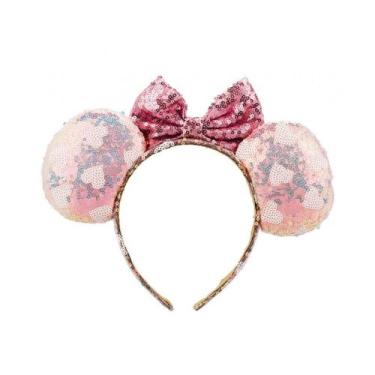 Imagem de Tiara Laço Orelhas Rosa Lantejoulas Minnie - Disney DYG101TR-MK4-D