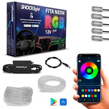 Imagem de Fita Led Neon Rgb Luz Interna 5 Canhões 6 Metros 12v Shocklight