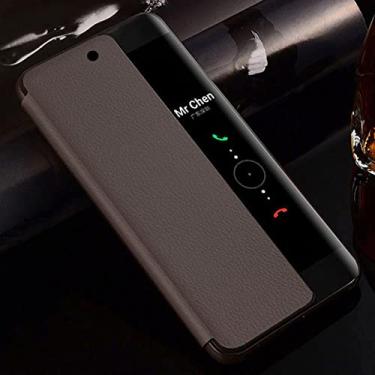 Imagem de Capa com flip capa de couro para celular para Huawei P30 P40 Pro P20 Mate 20 Lite X 10 P10 Plus Mate20 Mate10 P 30 P30pro P20pro Mate20pro, marrom, para P30 Pro