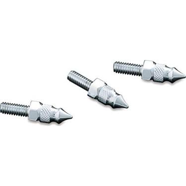 Imagem de Kuryakyn Acessório de motocicleta 1369: Pontas/parafusos de montagem para para-brisa para motocicletas Harley-Davidson 1996-2013 com carenagem de morcego, cromado