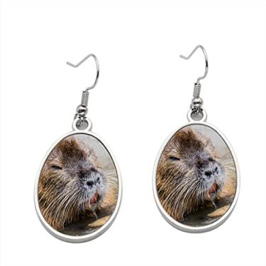 Imagem de Brincos Coypu Is Eating 2 – Brincos com pingente para meninas – Presente de festa de aniversário dos namorados