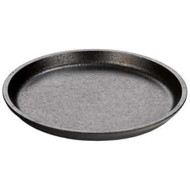 Imagem de Lodge Chapa de servir redonda de ferro fundido pré-temperado 17,78 cm/7 polegadas, inoxidável, preta