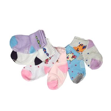 Imagem de Kit 6 Meias Varias Cores Bebê 0 - 12 Meses Menino e Menina