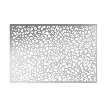 Imagem de LUGAR AMERICANO DE PLÁSTICO LEAVES PRATA 45X30cm