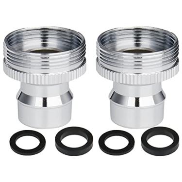 Imagem de WHK Adaptador de torneira de máquina de lavar louça, conexão de encaixe portátil, 15/16-27 macho ou 55/64-27 fêmea, latão cromado (2 unidades)