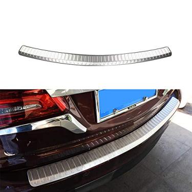 Imagem de Serve para Honda Acura MDX 2014-2016 acessórios de carro de aço inoxidável externo protetor de pára-choques traseiro placa de proteção de placa de soleira - prata