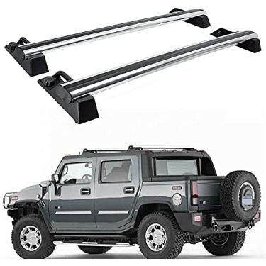Imagem de 2 peças de barras transversais de trilho de teto de alumínio para Hummer H2 2003-2010