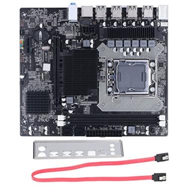 Imagem de Placa-mãe DDR3 X58, 2 placa-mãe DDR3 LGA 1366 pinos, placa-mãe para jogos, suporte ECC memória USB 2.0 SATA Port PCB placa-mãe para desktop