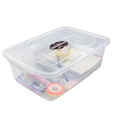 Imagem de Recipientes de armazenamento de trava transparentes com tampa da Anbers de 14 litros, pacote com 4